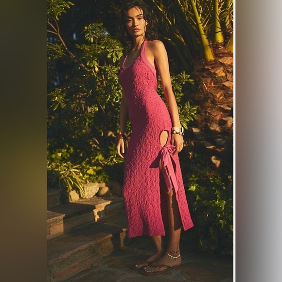 Free People Dresses & Skirts - Free People  Sea Foam Midi Dress in Rose Violet | Small